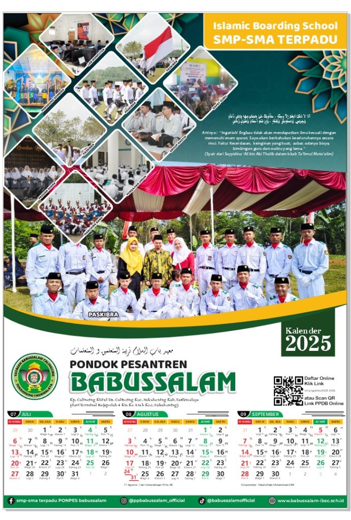 Kalender tahun 2025 Pondok Pesantren Babussalam